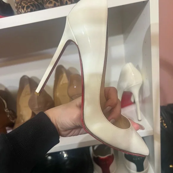 Christian Louboutin size 39 So Kate - White High Patent Leather Heels - Picture 3 of 8